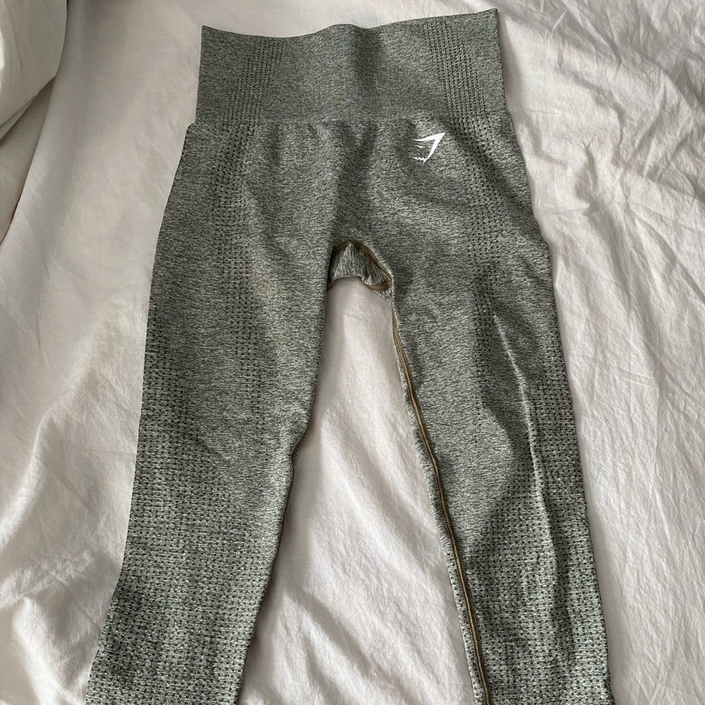 Vital Seamless Gymshark leggings in khaki marl